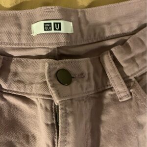 Uniqlo Women's Straight Leg Jeans - Light Purple/pink